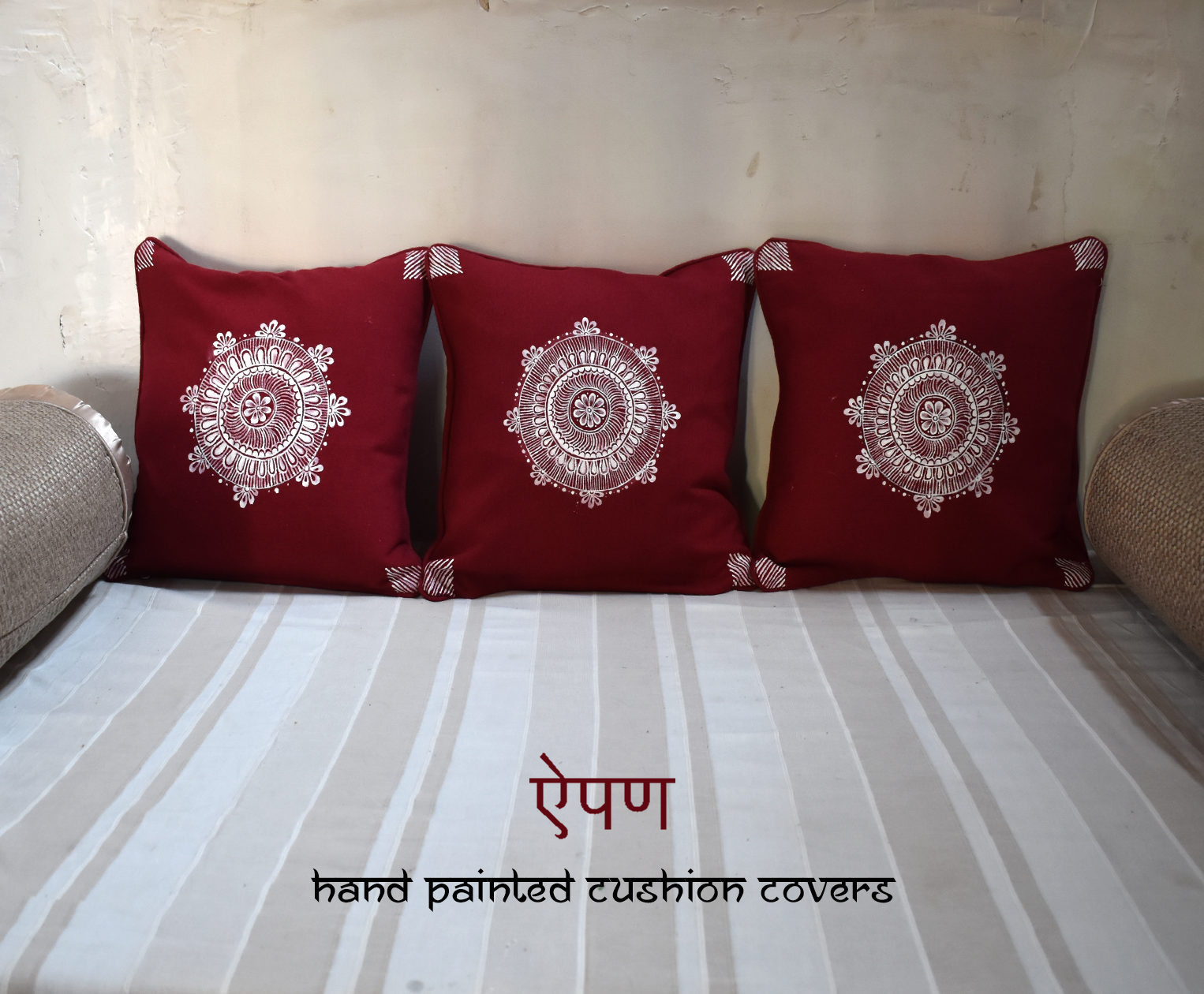 hand painted pillow covers